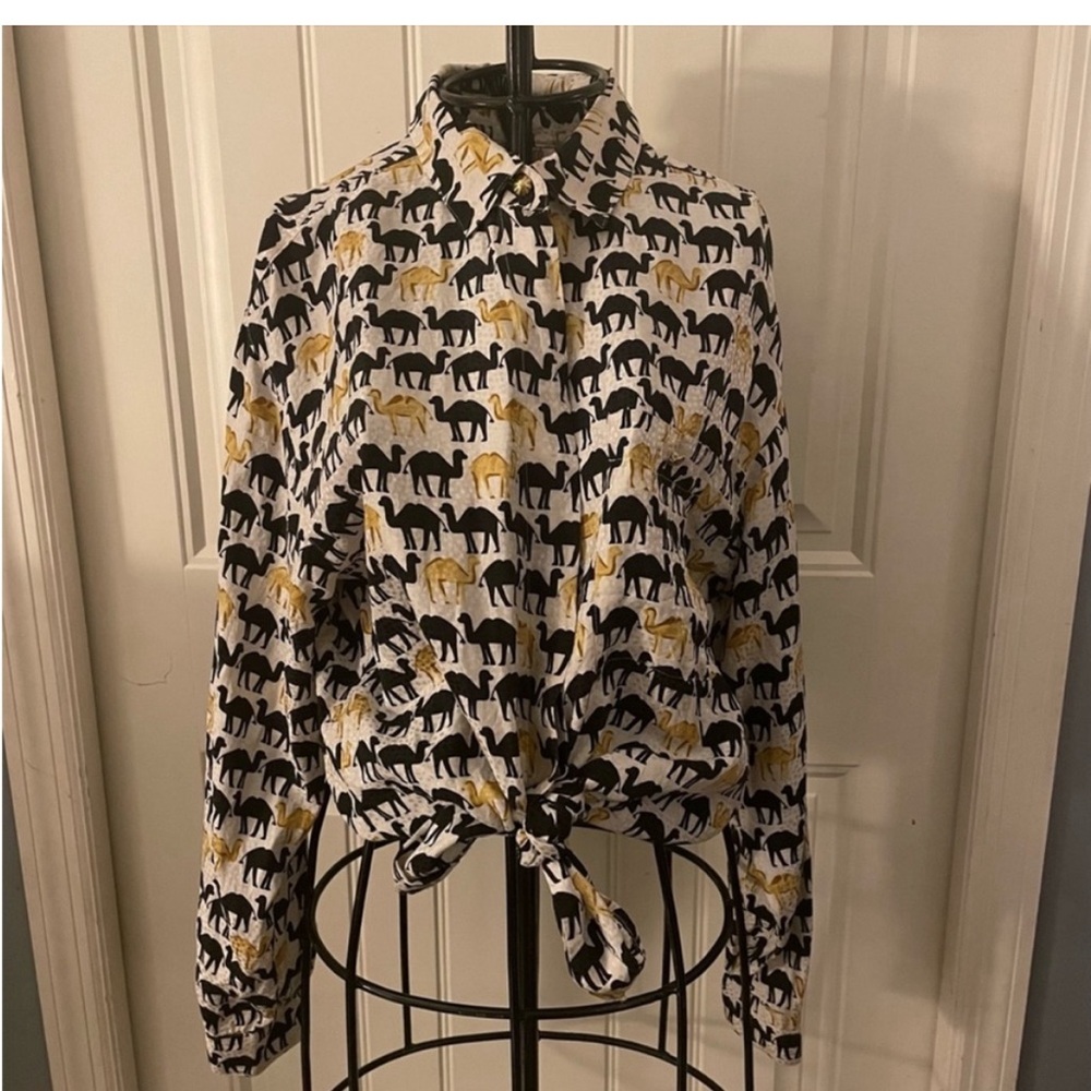 Silk camel blouse